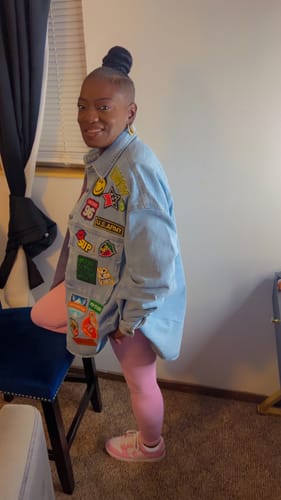 Customer photo review of In My Mood Denim Shirt/Jacket