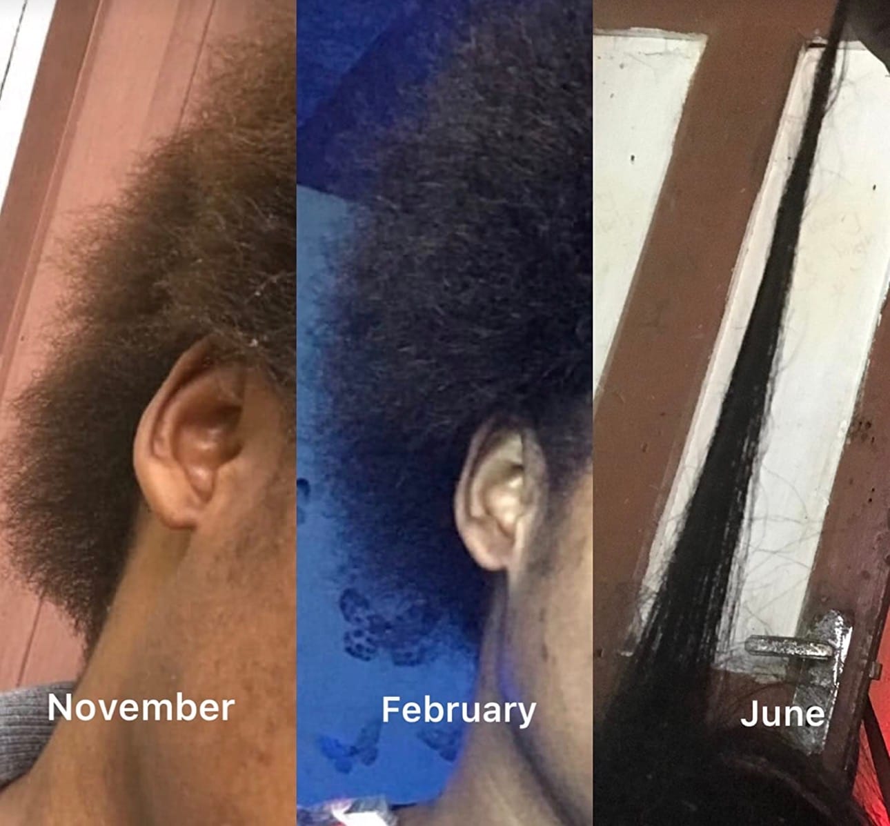 Customer photo review of 18 Herb Hair Tea Rinse & Hair Oil Mix