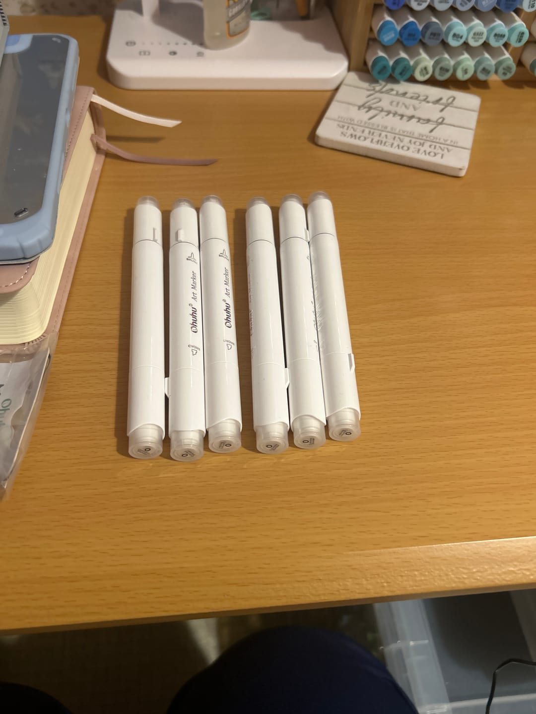 Customer photo review of Ohuhu Honolulu Colorless Blender Marker - Pack of 6