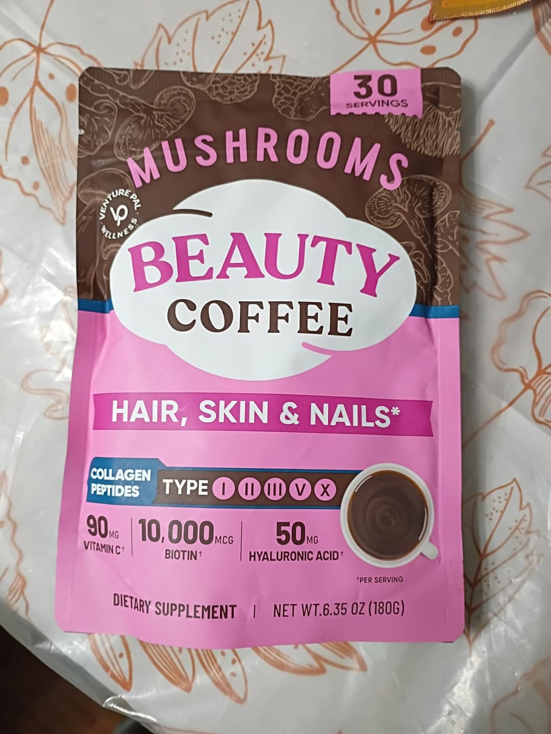 Customer photo review of Mushroom Beauty Coffee - 30 servings