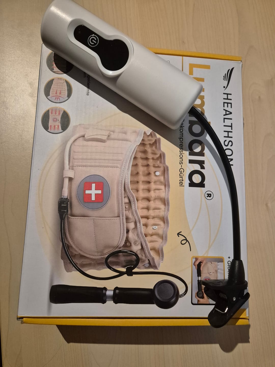 Customer photo review of Automatische Luftpumpe für den Lumbara® Gürtel