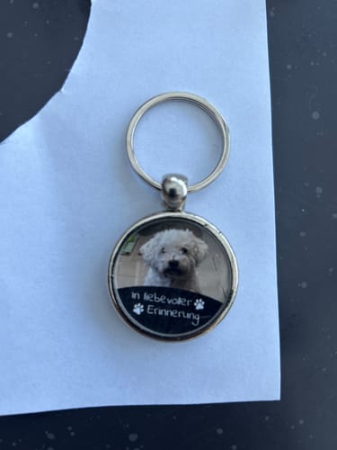 Customer photo review of Gedenk-Schlüsselanhänger mit Foto & Text Angebot