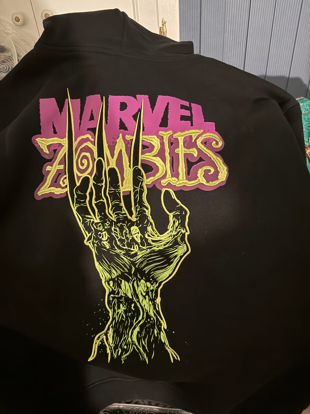 Customer photo review of Marvel Zombies "Adamantium Rising" – Classic Hoodie