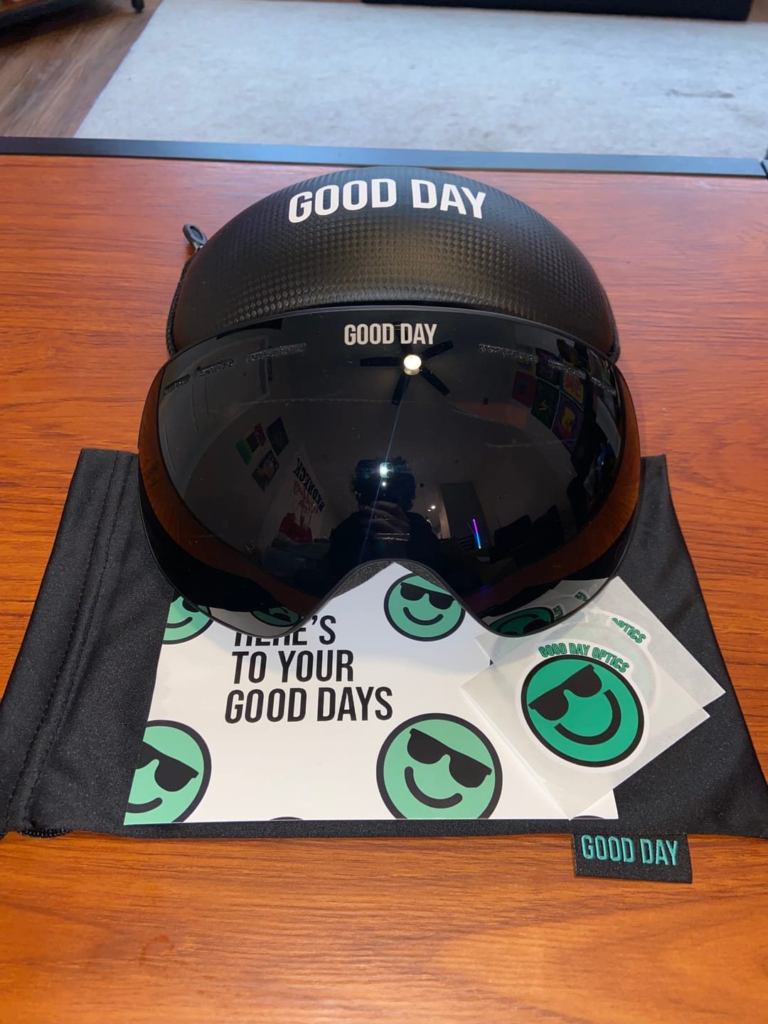 Customer photo review of The Emily Snow Goggle - Sunny Day Black Lens