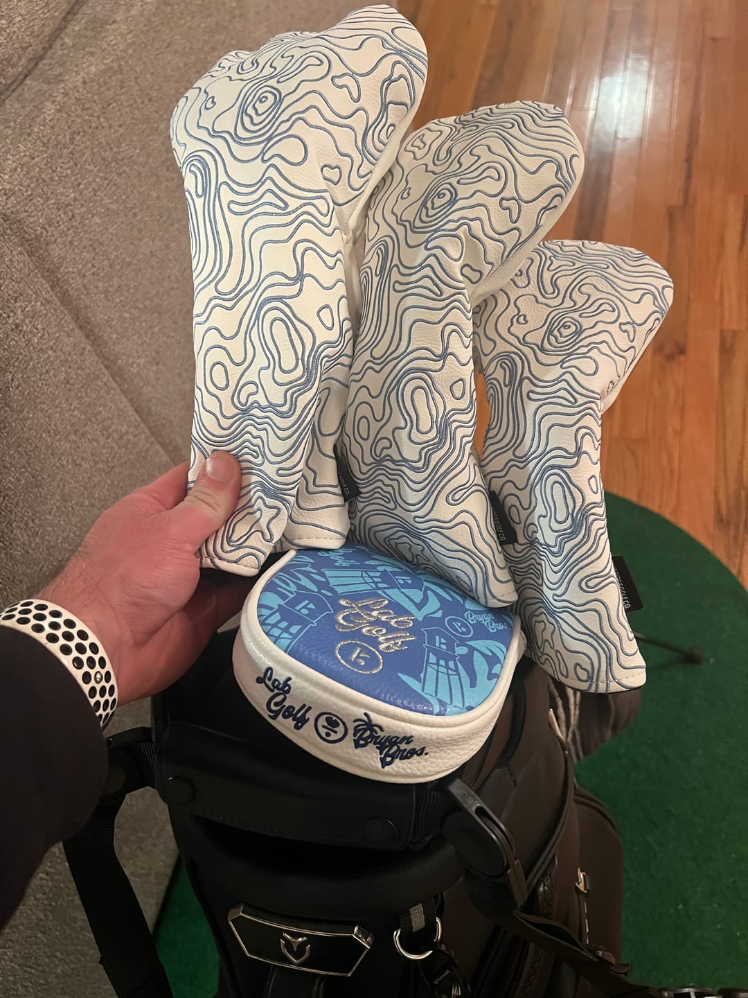 Customer photo review of Topographic Edition - Pure White / Embroidered Carolina Blue