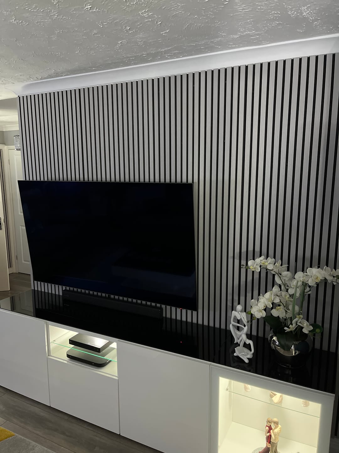 Customer photo review of Acoustic Slat Wall Panel - Grey Oak