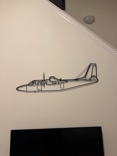 Customer photo review of Your Custom Aircraft Silhouette Metal Wall Art