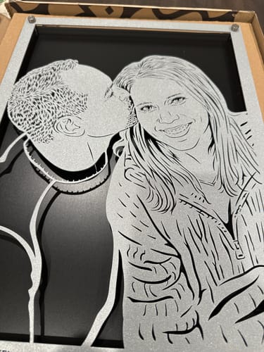 Customer photo review of Custom Metal Portrait