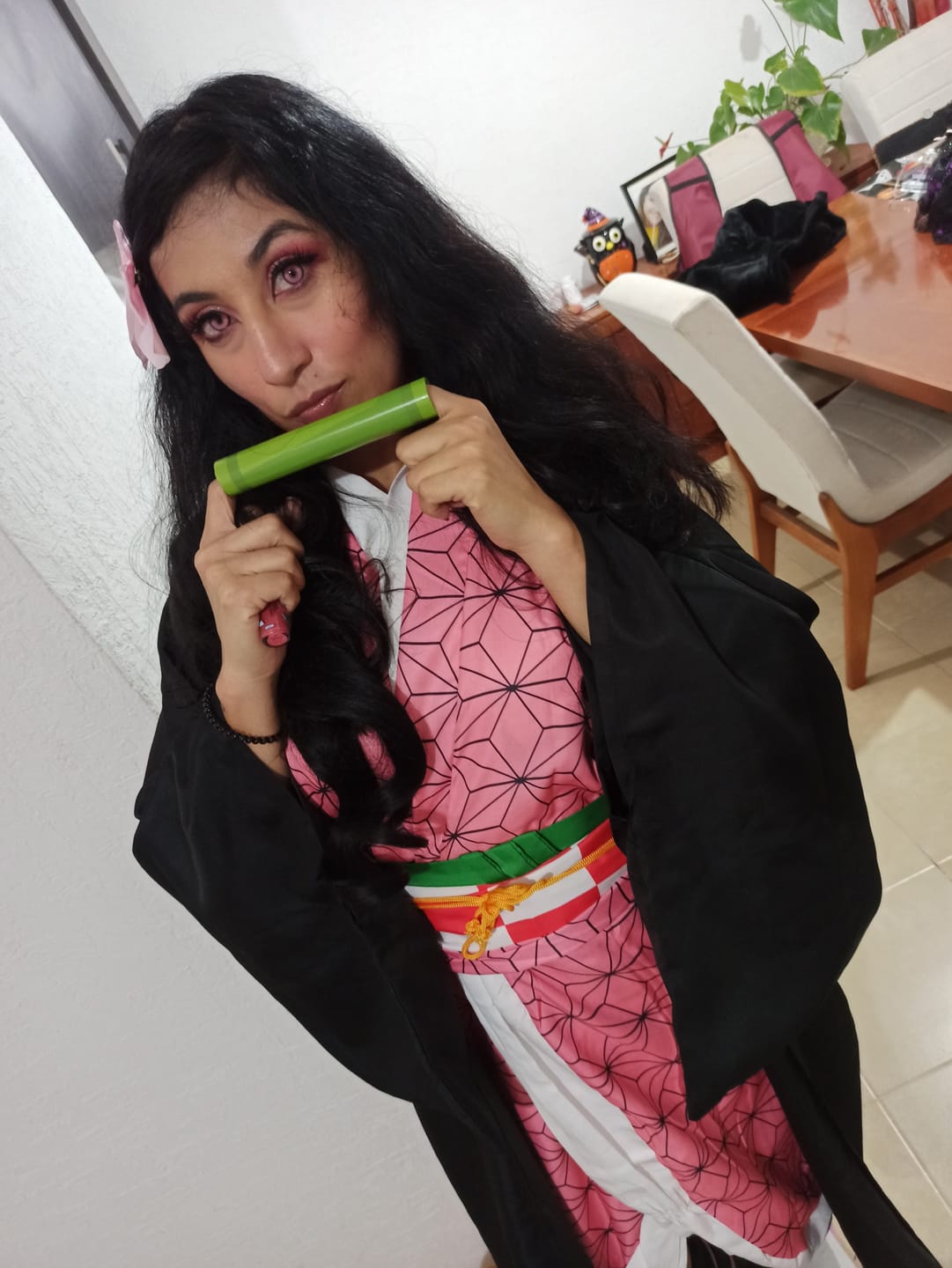 Customer photo review of Cosplay KOI Pink Colored Contact Lenses