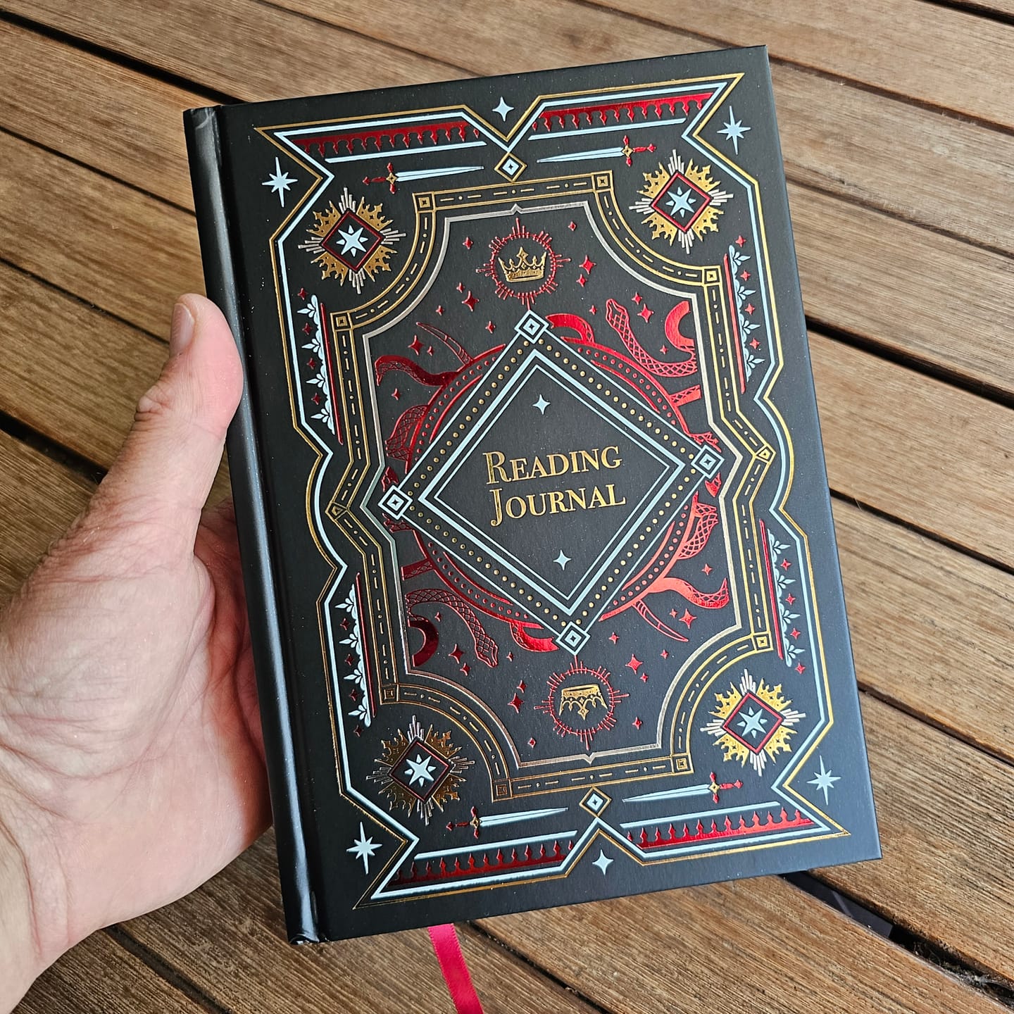 Customer photo review of Reading Journal - Serpents & Swords