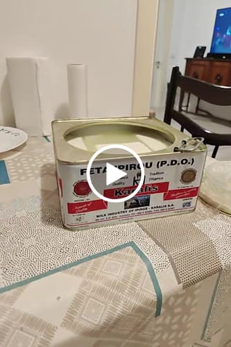 Customer video review of Authentic Epirus Feta PDO – Mediterranean Family Tin 3.5 kg