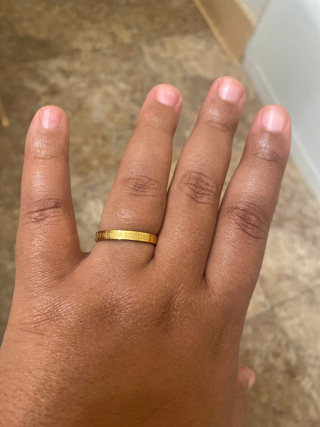 Customer photo review of A PROMISE WORTH KEEPING RING