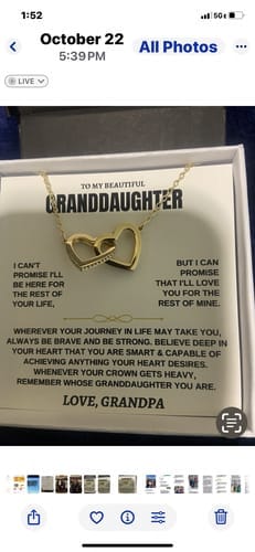 Customer photo review of To My Granddaughter - Forever Linked Hearts - Gift Set