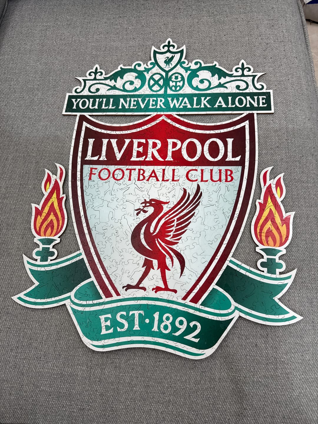 Customer photo review of Liverpool FC® Logo - Wooden Puzzle