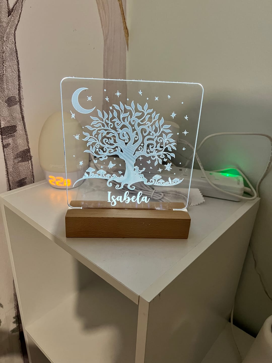Customer photo review of Enchanted Tree - Personalized Night Light