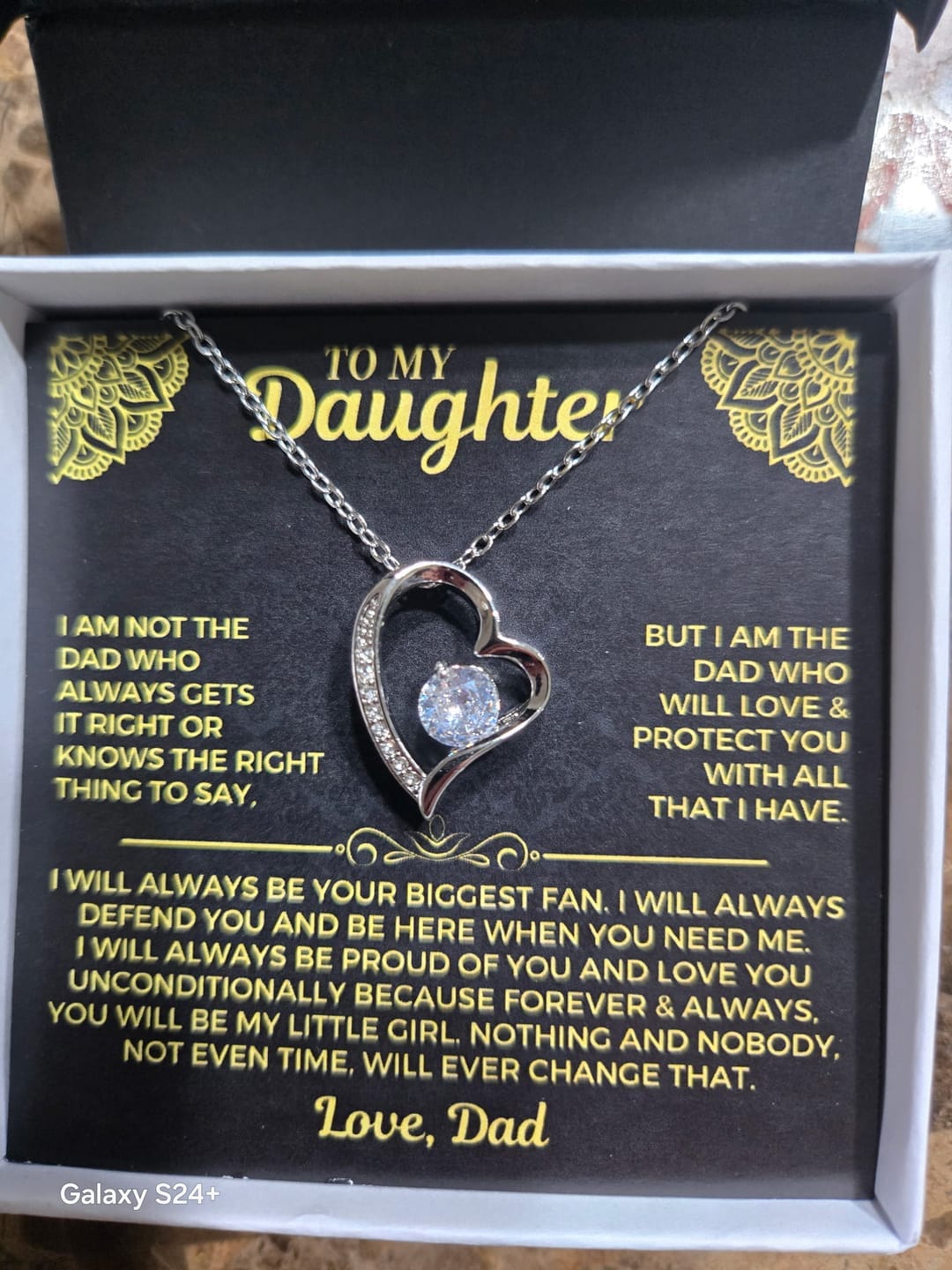 Customer photo review of To My Daughter - Love Dad - Beautiful Gift Set - SS559