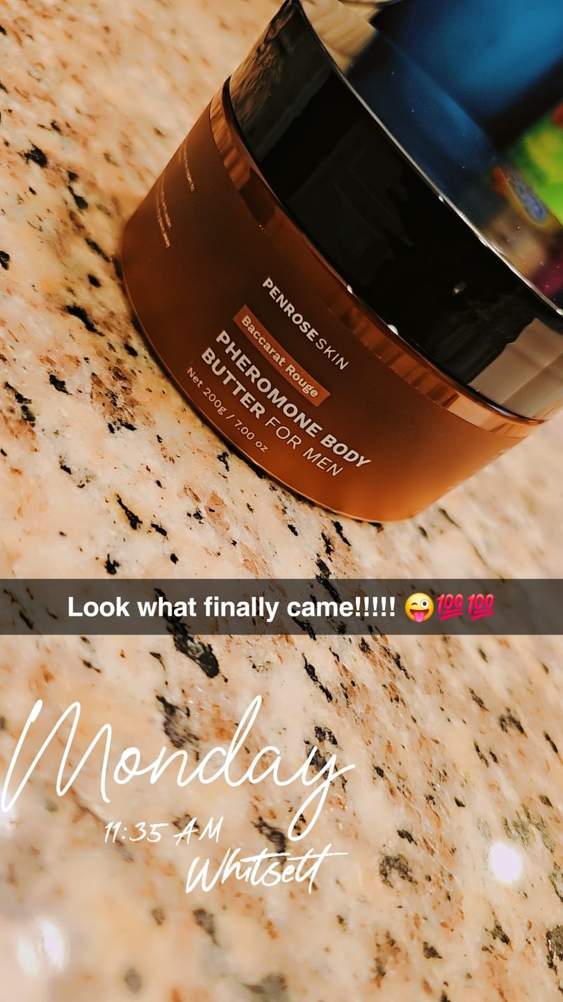 Customer photo review of Pheromone Body Butter For Men