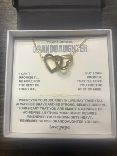 Customer photo review of To My Granddaughter - Forever Linked Hearts - Gift Set