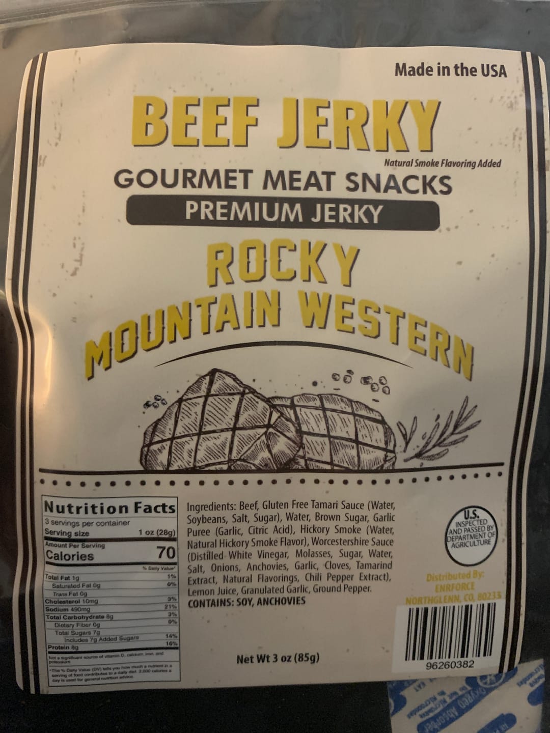 Customer photo review of Gourmet Premium Beef Jerky