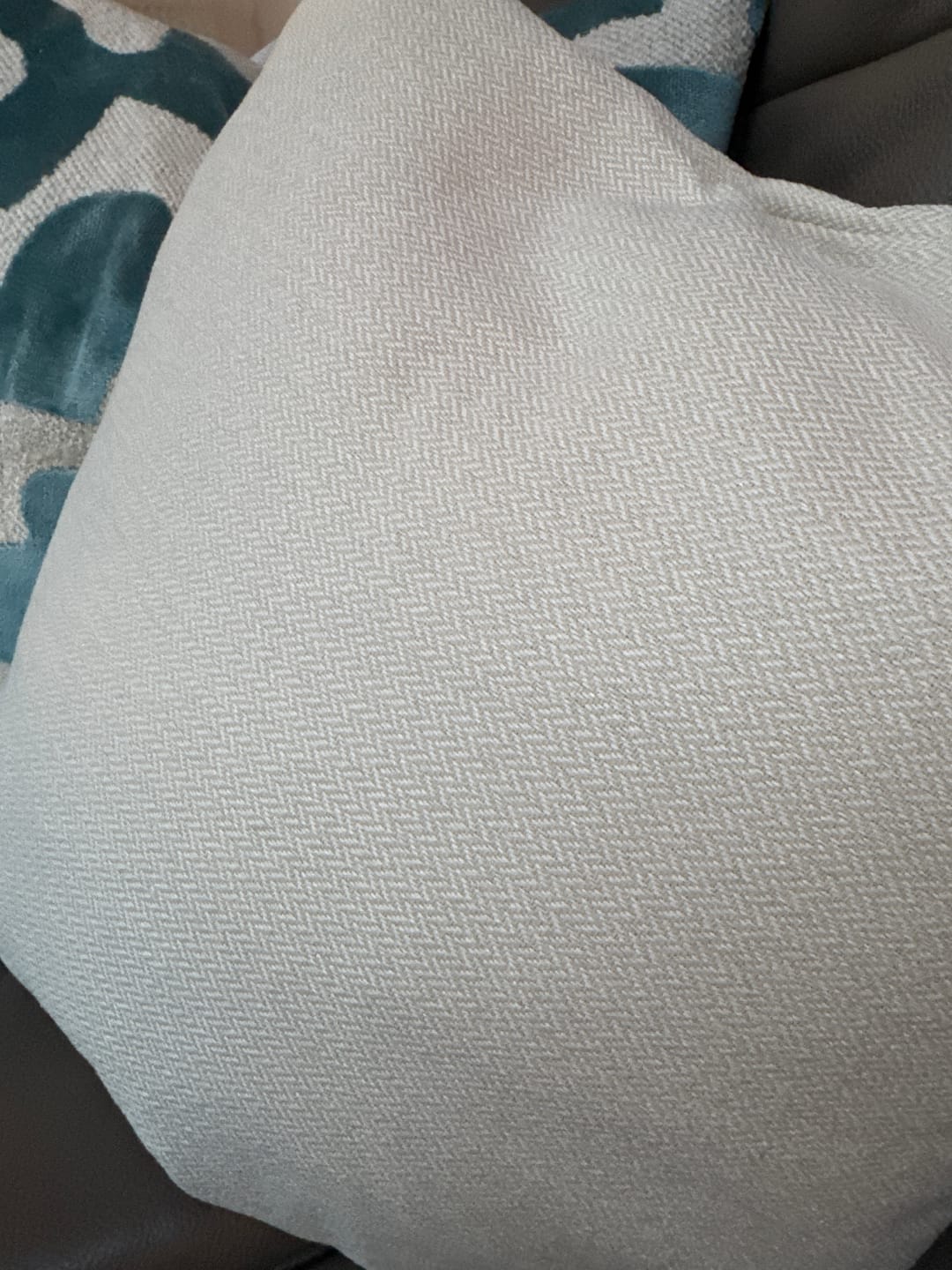Customer photo review of Herringbone Tweed Upholstery Fabric