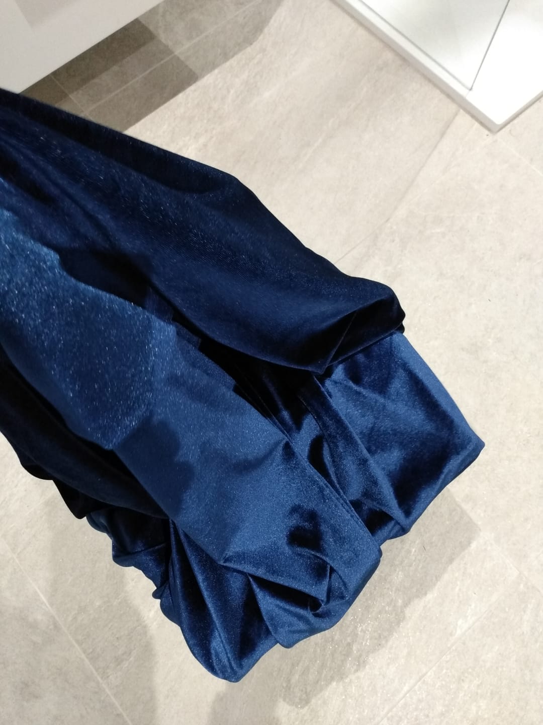 Customer photo review of Plain Stretch Velvet Fabric