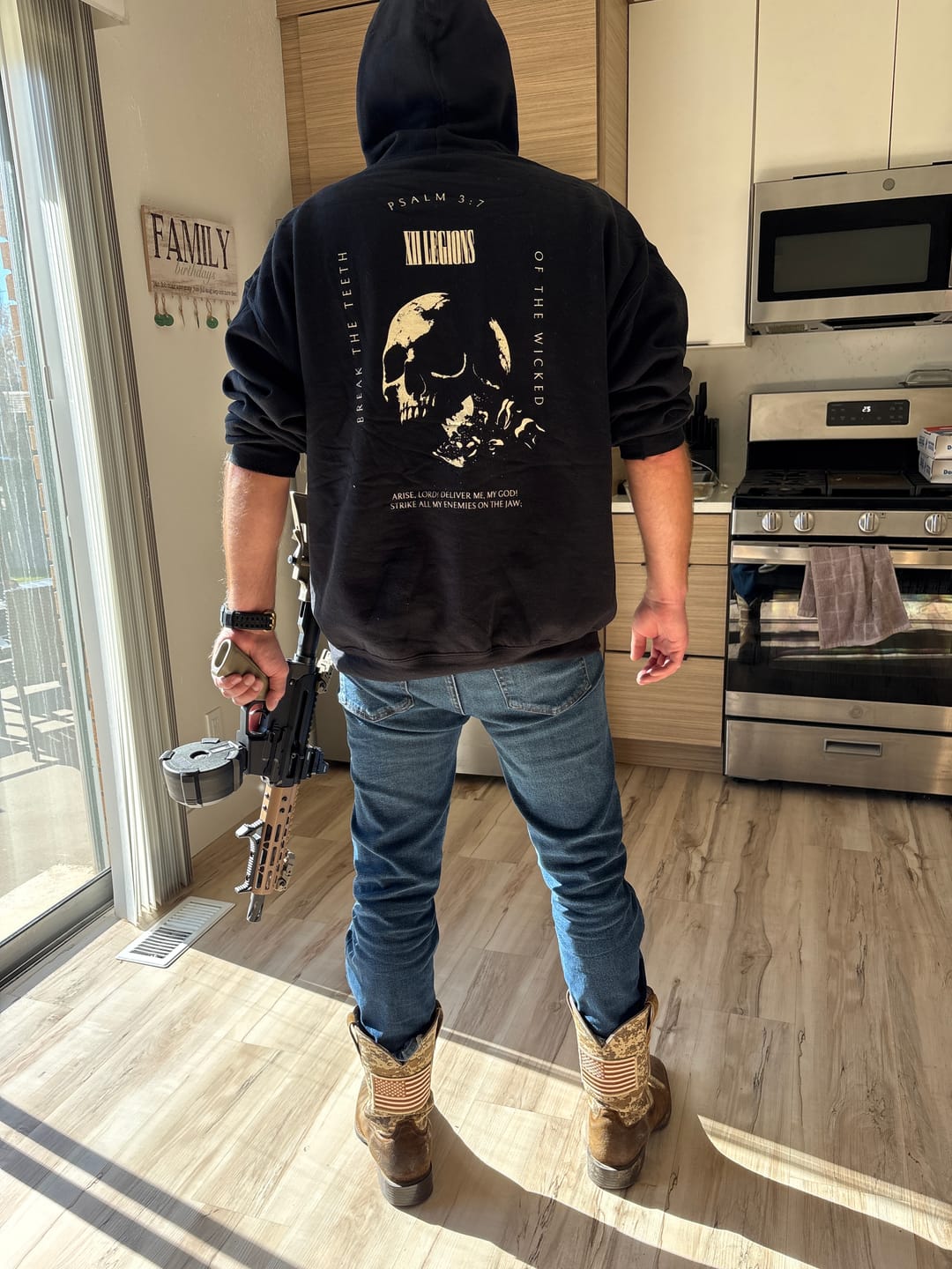 Customer photo review of PSALM 3:7 Hoodie