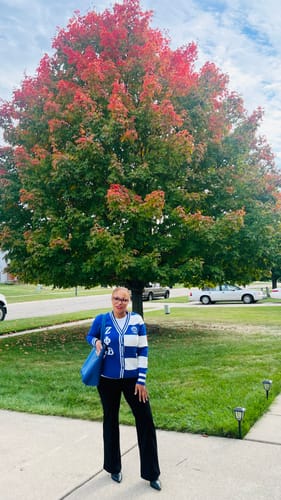 Customer photo review of Zeta Phi Beta- Split Cardigan