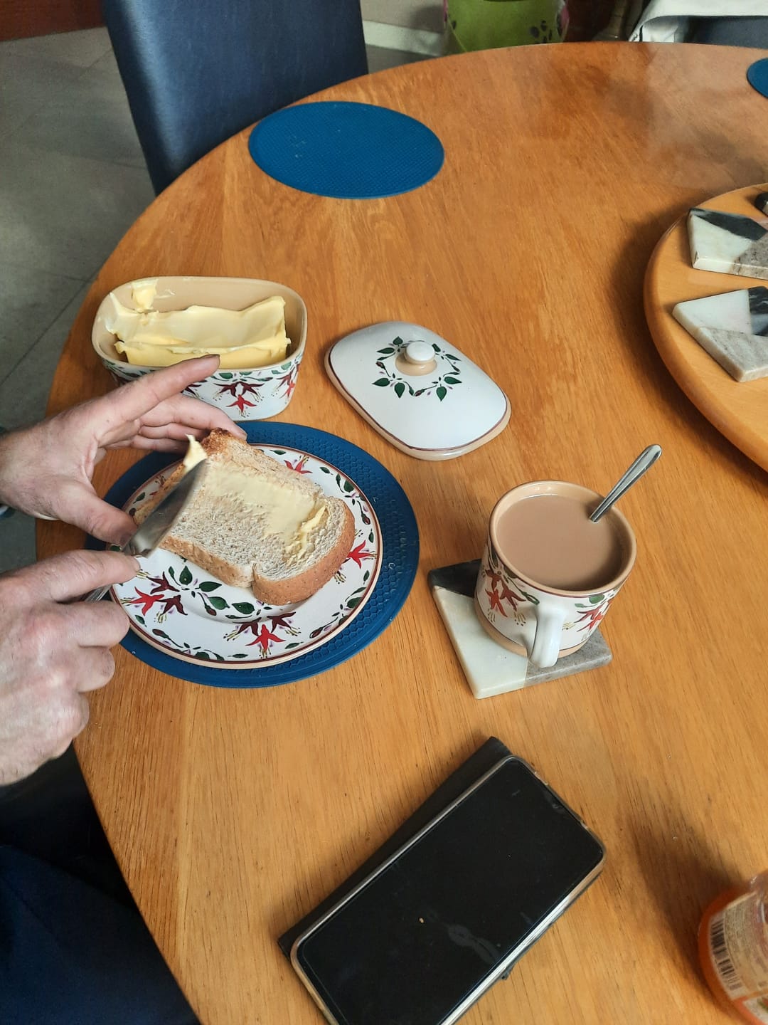Customer photo review of Covered Butterdish | Old Rose
