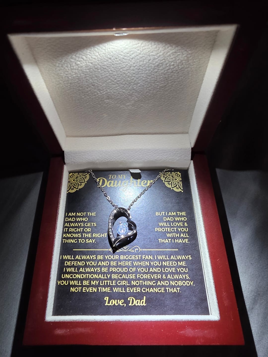 Customer photo review of To My Daughter - Love Dad - Beautiful Gift Set - SS559