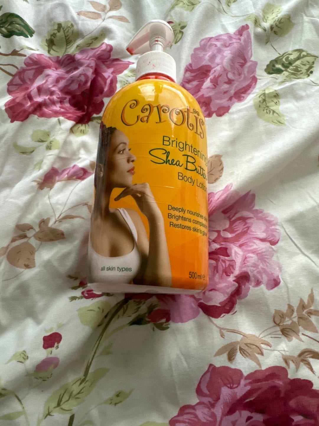 Customer photo review of Carotis Brightening Shea Butter Body Lotion With Vitamin A 500ml / 16.9 fl oz
