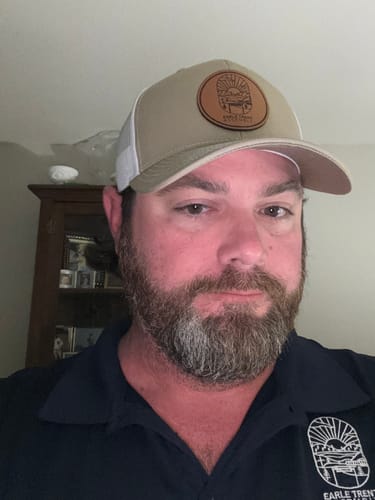 Customer photo review of Premium Custom Leather Patch Hats (Wholesale)