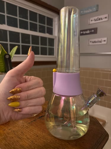 Customer photo review of Bong Ice Catcher Tube Iridescent