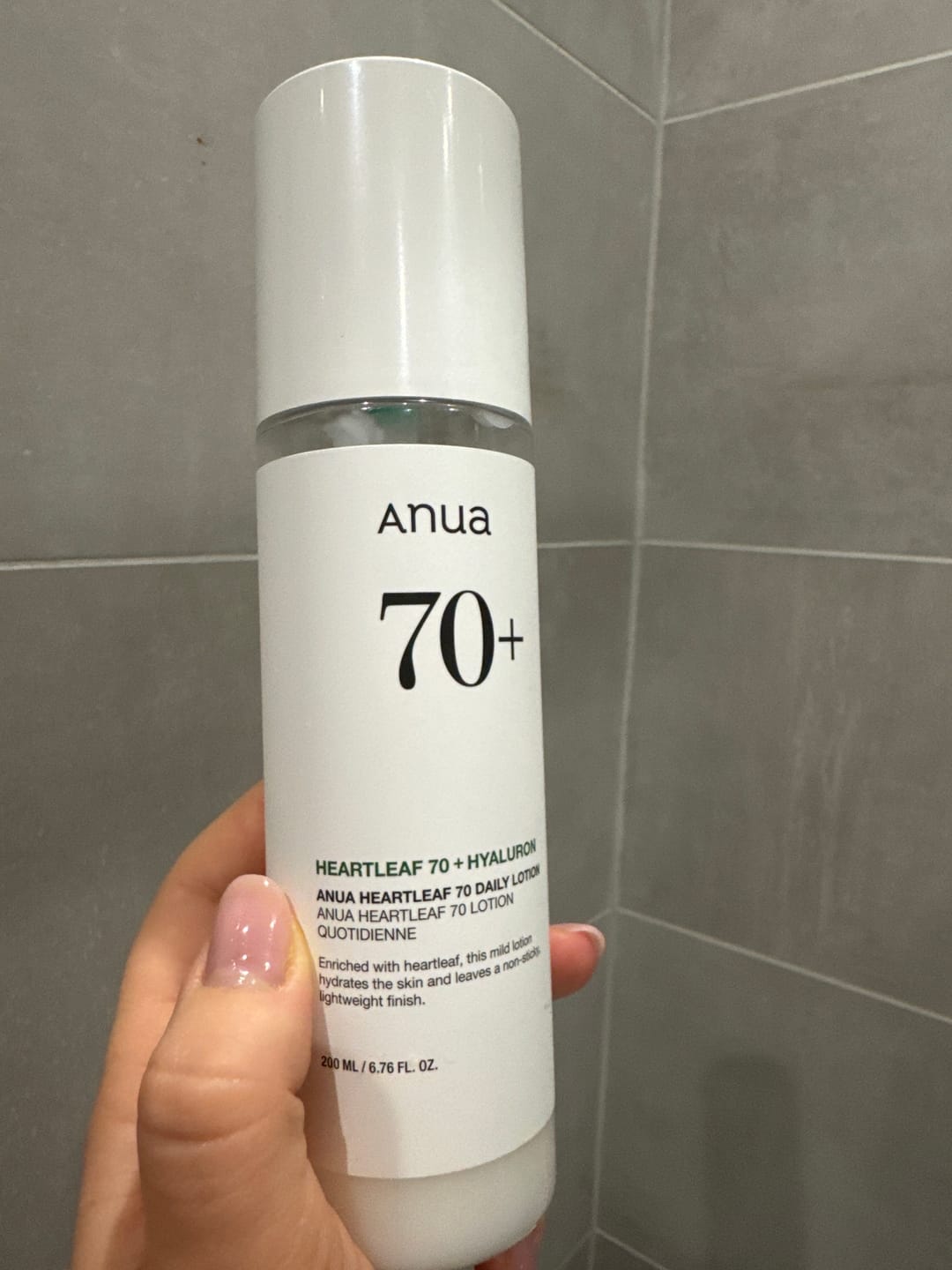 Customer photo review of Nomierinošs losjons sejai Anua Heartleaf 70% Daily Relief Lotion