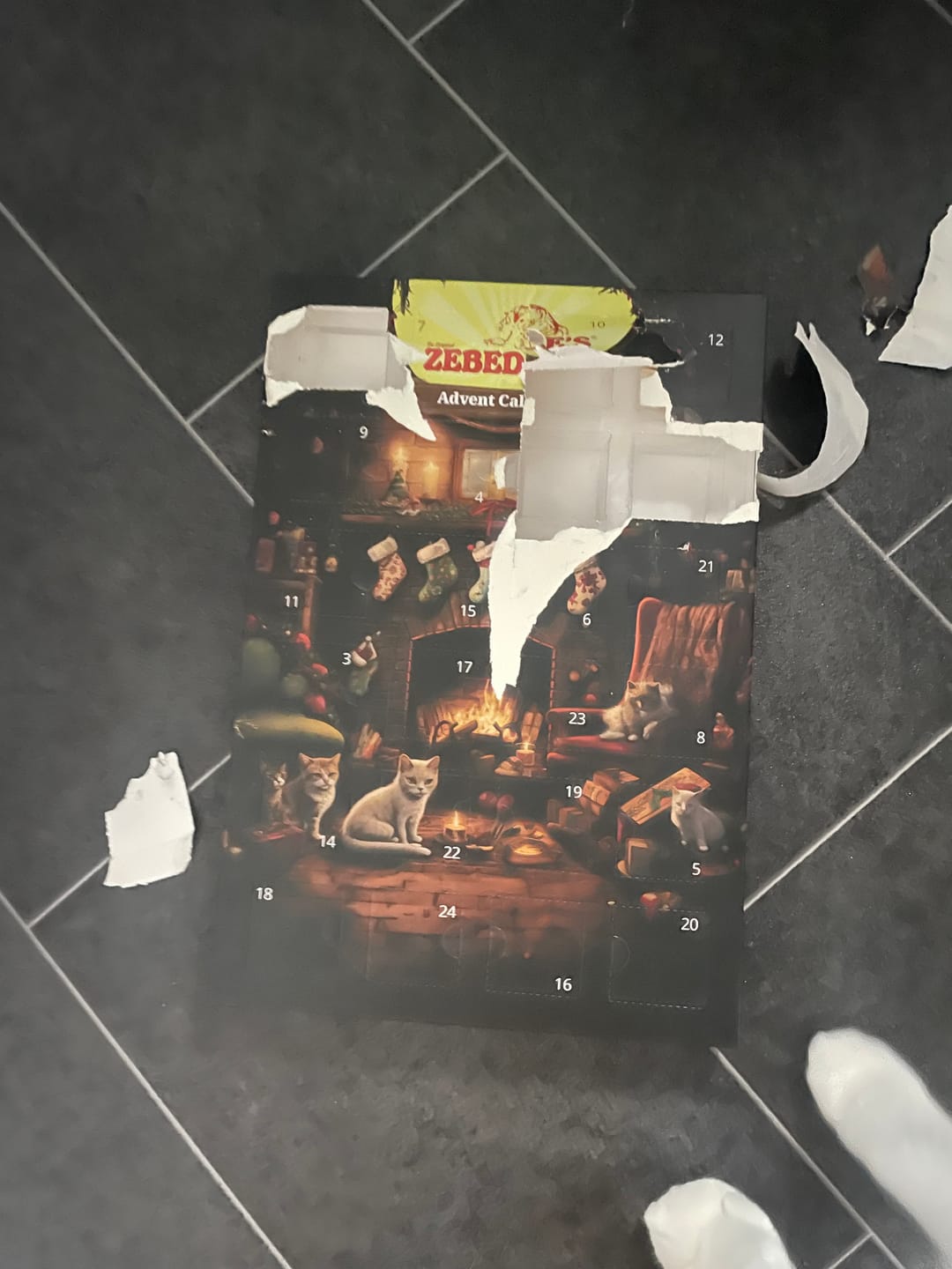 Customer photo review of Zebedee Luxury Advent Calendar For Cats