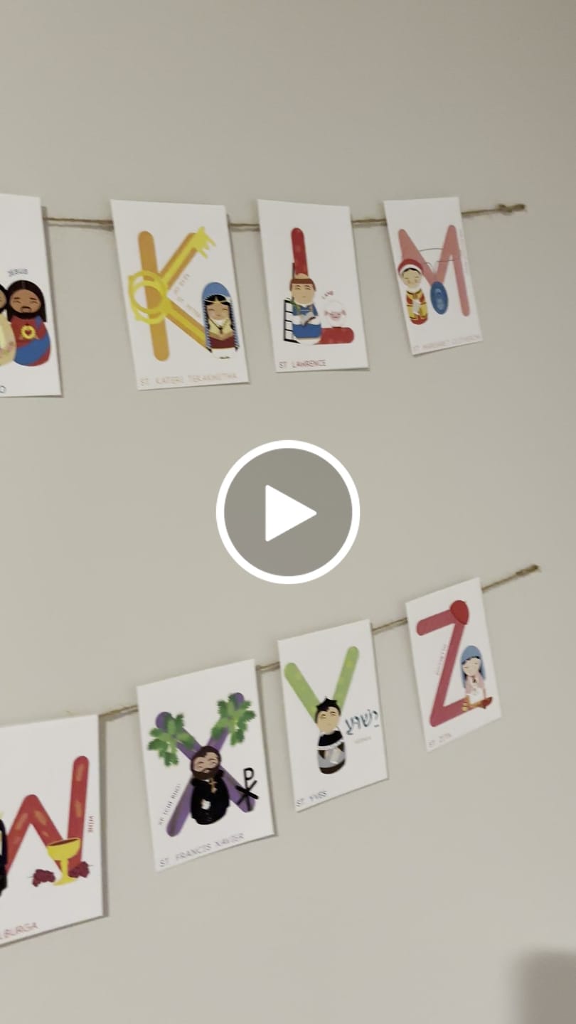 Customer video review of Saints and Symbols Alphabet Cards - Digital Download