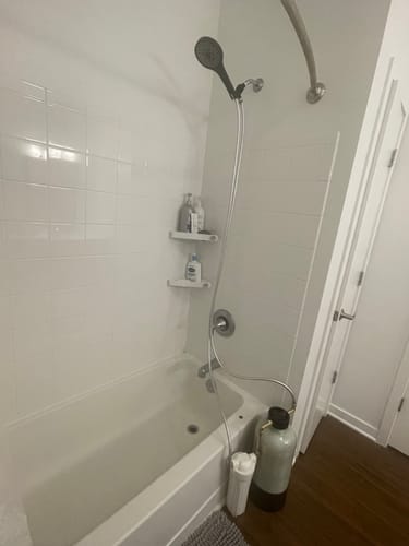 Customer photo review of Shower Water Softener System