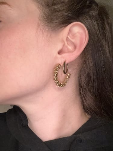 Customer photo review of Coppia di orecchini Corallo
