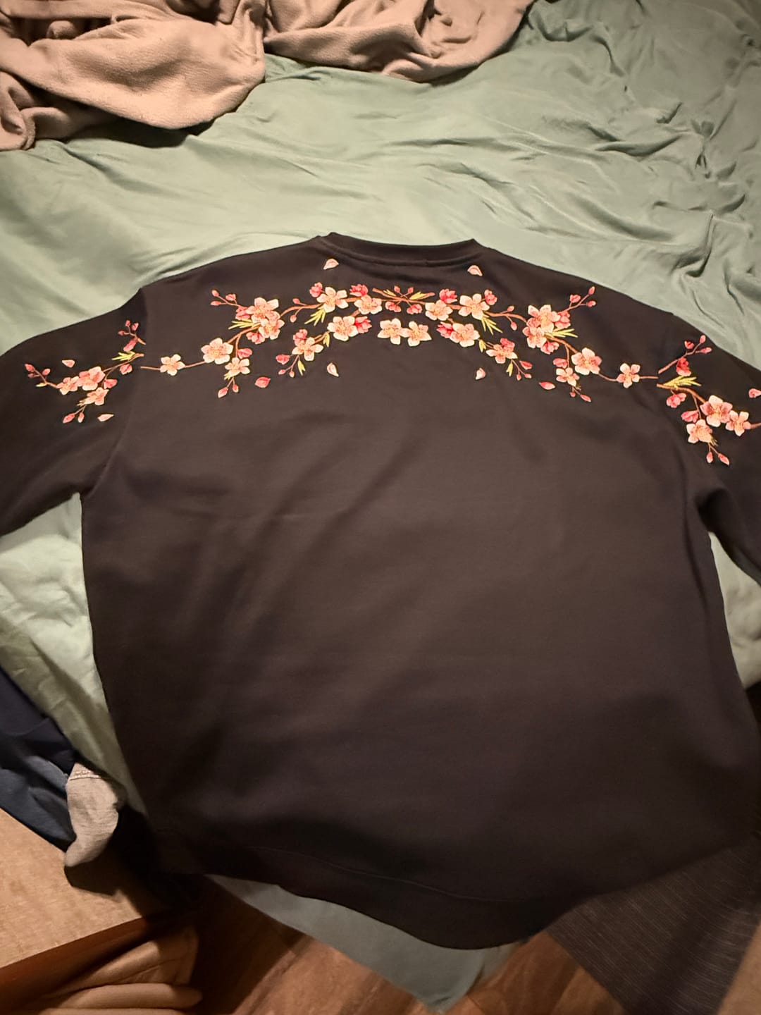 Customer photo review of Sakura Embroidered Sweatshirt