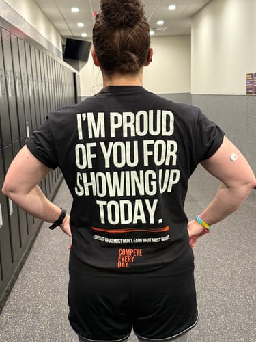 Customer photo review of Favorite Gym Tee