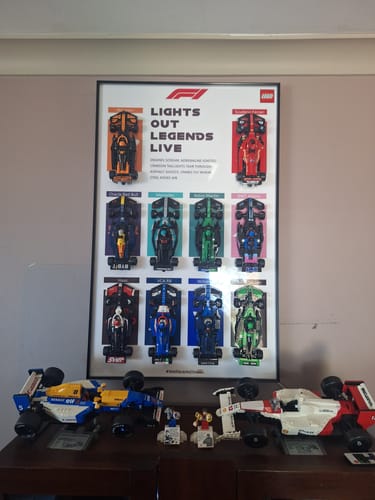 Customer photo review of LEGO™ LED Wall-Mount Frame for Speed Champions F1 10-Car Race Car – Team Edition