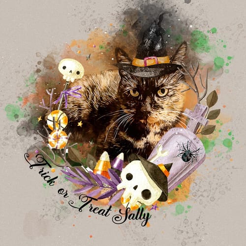 Customer photo review of Custom Pet Portrait - Halloween 2024