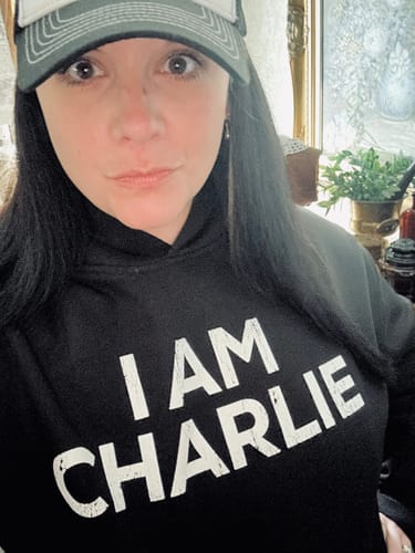 Customer photo review of I Am Charlie Hoodie