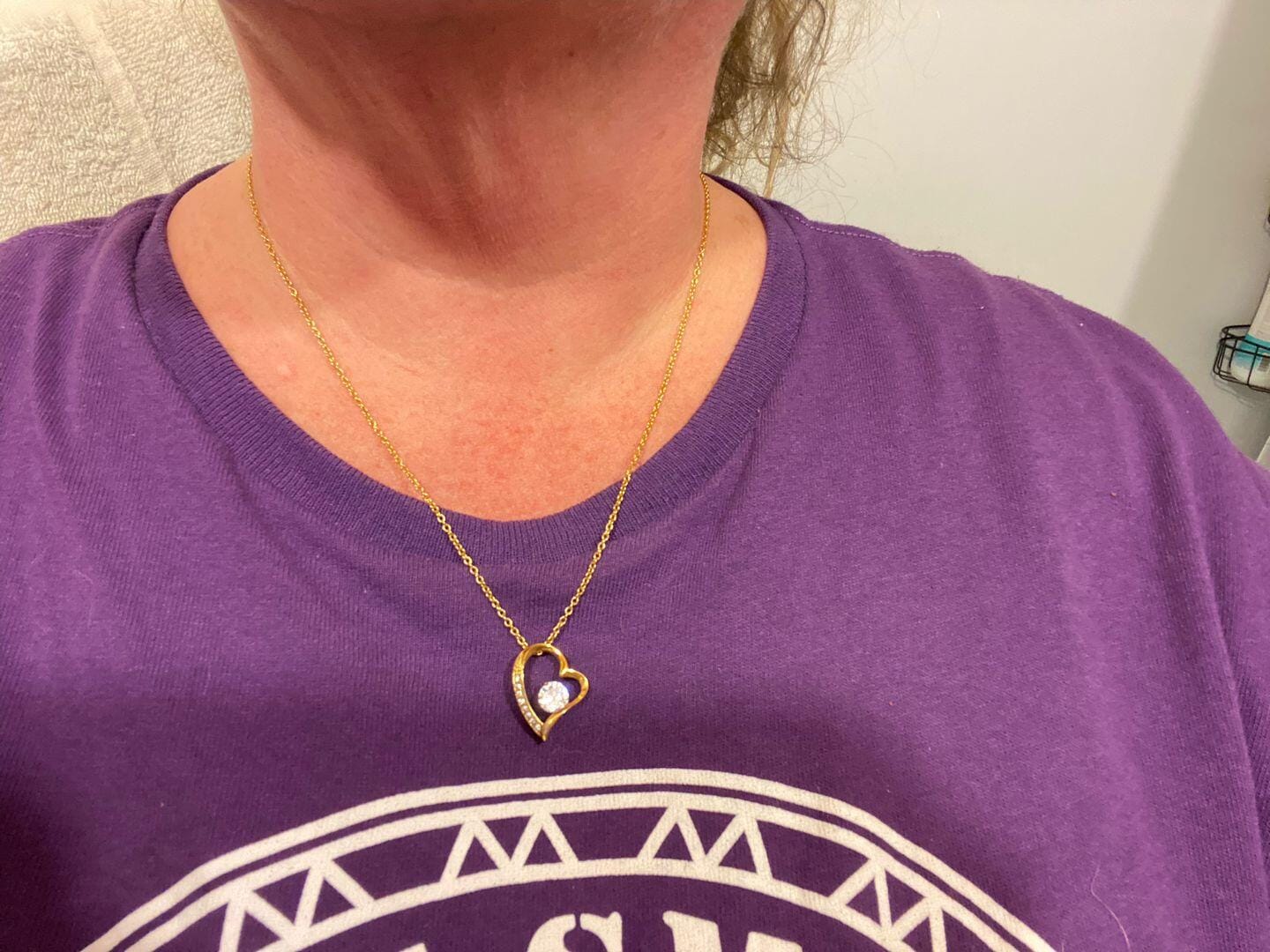 Customer photo review of To My Wife | Heart Necklace