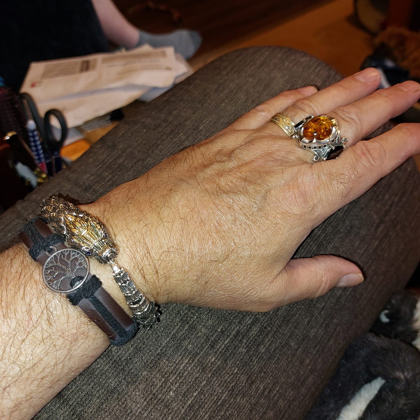 Customer photo review of JÖRMUNGANDR - The World Serpent Bracelet | Handcrafted Stainless Steel Viking Jewelry
