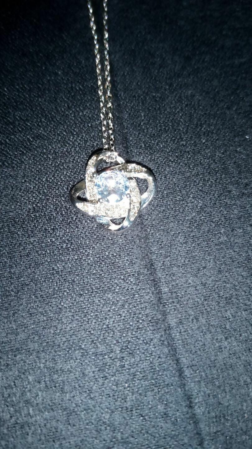 Customer photo review of Wife - I Love You - Love Knot Necklace