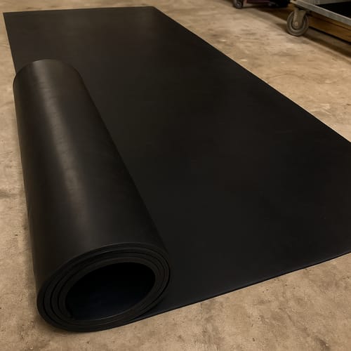 Customer photo review of Commercial Grade Rubber Sheet 1.5mm-25mm, 1.4m Wide Heavy Duty, Abrasion Resistant Custom Cut by Meter Natural Rubber for Industrial Use