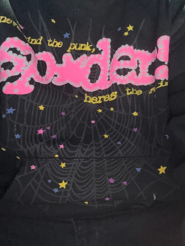 Customer photo review of Sp5der P*nk Hoodie V2 Black