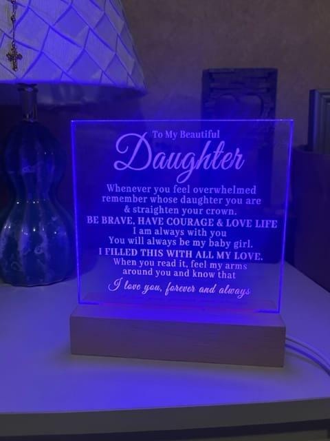 Customer photo review of To My Beautiful Daughter - Straighten Your Crown