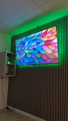 Customer photo review of Premium Acoustic Slatted Wall Panel (Multiple Colours)