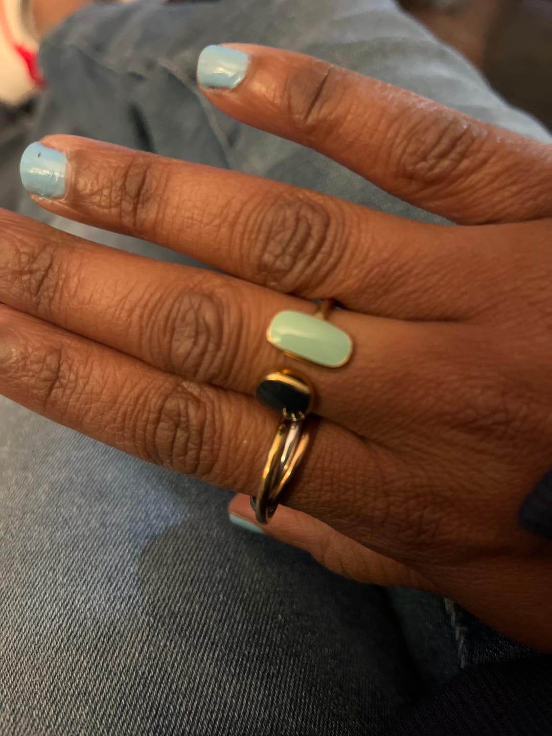 Customer photo review of Aquamarine Wrap Ring